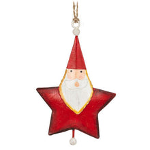 Load image into Gallery viewer, Classic Star Santa Ornaments, Set of 2
