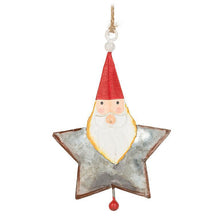 Load image into Gallery viewer, Classic Star Santa Ornaments, Set of 2