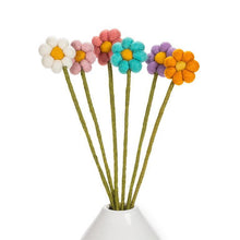 Load image into Gallery viewer, Pompom Daisy Stems, Set of 6