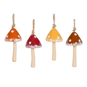 Forest Whisper Mushroom Bells, Set of 4