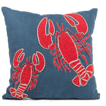 Load image into Gallery viewer, Embroidered Lobster Cushion
