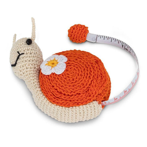 Friendly garden snail tape measure with 60-inch retractable tape