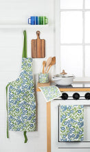 Load image into Gallery viewer, Birds and leaves apron styled for cooking and everyday kitchen use
