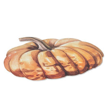 Load image into Gallery viewer, Set of four Harvest Pumpkin shaped placemats in warm orange autumn tones
