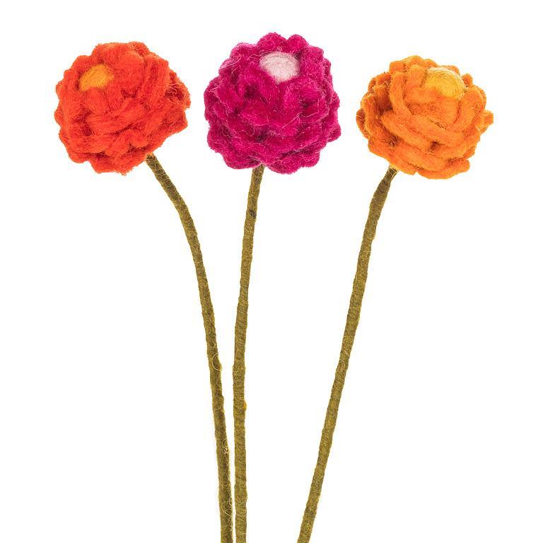 Lush Petal Blossom Stem, Set of 3