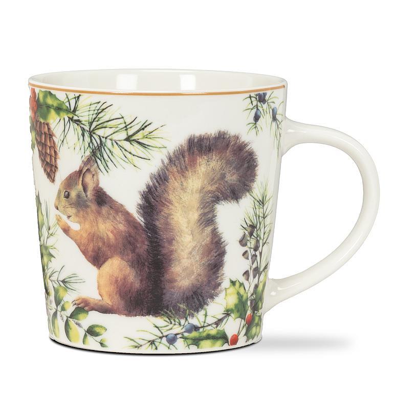 Squirrel & Pine Holiday Mug