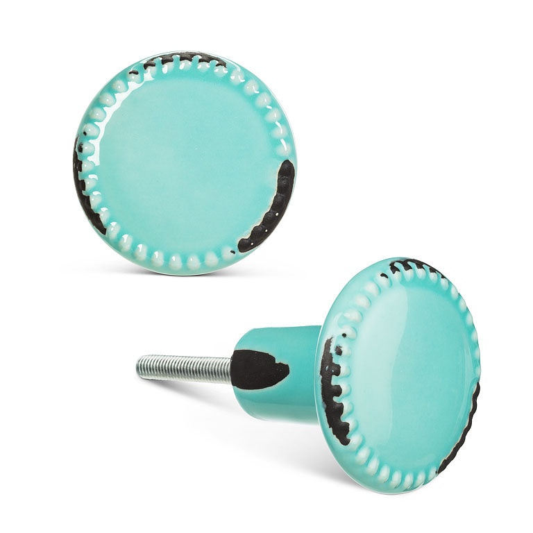 Beaded Edge Knobs, Set of 2